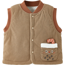 Weishi Muni infant vest for autumn and winter outer wear warm baby vest vest pure cotton vest thickened jacket
