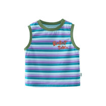 Qi Qi Xiong Boys Vest Childrens Summer Clothes 2024 New Style Sleeveless Casual Western Style Waistcoat Top for Baby Boys