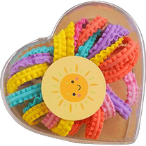 Child Hair Cord Leather Fascia Hair High Elasticity Candy Color without injury hair ring Head rope Baby girl baby girl child