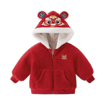 Geribe Bei girl Cavet Down with jacket Winter baby thickened warm boy Lianhood Sweatshirt country Tide Winter Dress