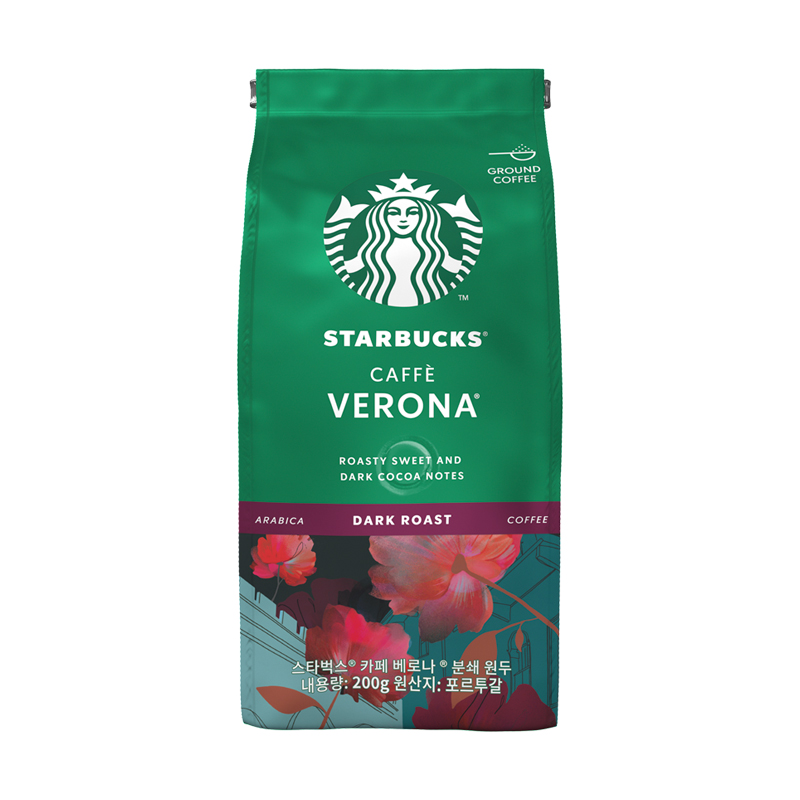 【进口】星巴克(Starbucks)深度烘焙弗罗娜现磨手冲黑咖啡粉200g