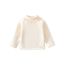 Banxidi girls bottoming shirt autumn and winter style new style childrens velvet half turtleneck top baby long-sleeved T-shirt