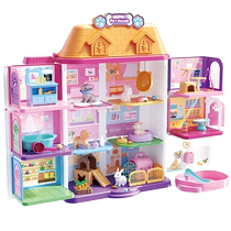 Childrens birthday gift little girl internet celebrity toy 2024 new hot model girl play house 3 pet house 6 years old