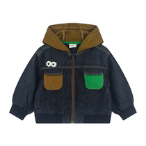 Maradin Childrens Clothing Childrens Jacket 24 Autumn New Style Boys and Children Contrast Color Pocket Three-dimensional Decoration Denim Jacket