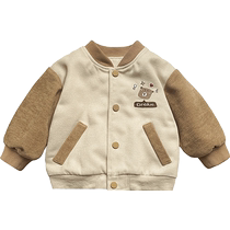 kmi baby boy jacket 2024 baby autumn tops foreign style outer wear spring and autumn boys baseball uniform jacket