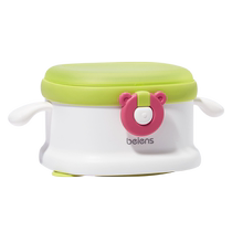 Bainshi small square bowl baby water-filled insulated bowl infant special food bowl children eating 316 stainless steel