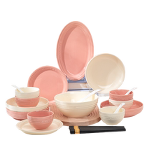 Yunzhihe underglaze color 2024 new bowl and dish set household housewarming gift tableware gift box porcelain bowls and dishes bowls and chopsticks