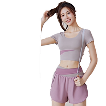 Yoga clothes for women 2024 summer new style Pilates training morning running large size fitness suit sports top summer