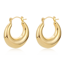 DODOGOGO French metal hoop ear buckles womens light luxury high-end temperament earrings unique 2024 new earrings