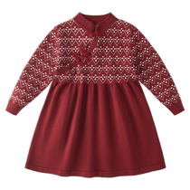 jellybaby brother and sister outfit baby new boy red top winter clothes big children skirt girls dress