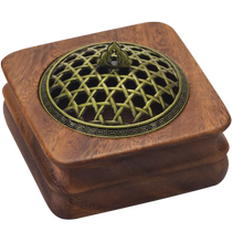 Incense burner solid wood retro style incense agarwood sandalwood burner Chinese style indoor tea ceremony incense stick incense base sandalwood tray