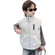 Yibeitong boys workwear vest autumn and winter 2024 new childrens clothing childrens vest cotton vest baby cotton vest