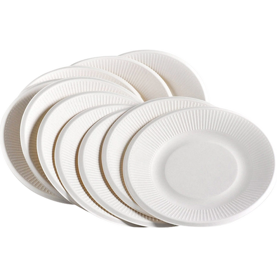 Edo一次性纸盘餐盘8寸*50只一次性蛋糕盘烧烤水果手工画画DIY盘碟