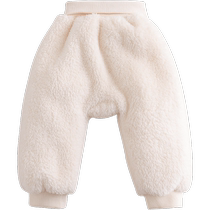 (Anti-season flush) Mark Jennys new baby autumn and winter dress male and female baby Schucotton suede high waisted sweatpants