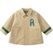 Hello kid Qi Babys dress coat children autumn coat boyscollege wind coat