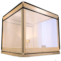 Ansuibao home 1 5m U-shaped door thickened encrypted baby bed full bottom three-door yurt mosquito net