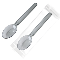 优奥一次性勺子汤勺塑料餐勺甜品外卖打包叉勺美式勺子50只独立装