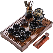 Haofeng lazy anti-scalding automatic tea set household small tea set simple small set tea set solid wood tea tray