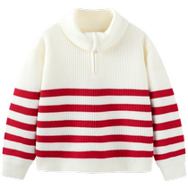 (mini parent-child) mini bala bala girls sweater soft waxy striped long-sleeved sweater mother and daughter clothing
