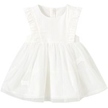 Tongtai baby girl dress summer pure cotton girl sleeveless mesh skirt childrens outing fashionable princess dress
