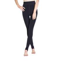Mona Mona womens 2024 autumn and winter double-sided crotch anti-pilling plus velvet thickening outer wear black leggings 1 pair