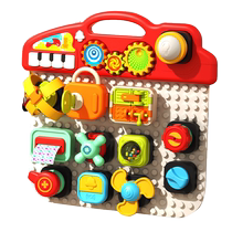 Huanger busy board childrens Montessori early education educational toys Montessori 1-2 years old 0 baby fine motor training