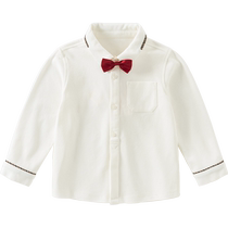 David Bella Boys Shirts Big Childrens College Style Shirts 2024 New Autumn Clothing Childrens Long Sleeve Cotton Tops