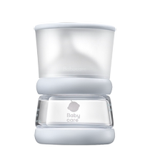 babycare tilted head glass bottle newborn baby wide diameter imitation breast milk anti-colic storage bottle blue