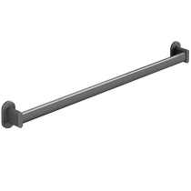 YNQN Gun Gray Bathroom Towel Rack Single Rod Bathroom Cooling Towel Hanging Rod No Punching Space Aluminum Bath Towel Rack