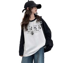 Yuyingfang girls long-sleeved T-shirt bottoming shirt spring and autumn 2024 childrens clothing autumn tops medium and large childrens autumn clothing