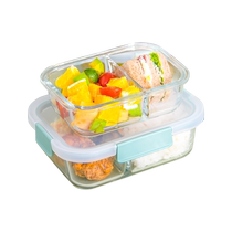 Xitianlong lunch box antibacterial glass lunch box high temperature resistant fresh-keeping box with lid sealed box refrigerator refrigeration microwave oven