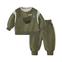 Boys sports suit childrens sweatshirt two-piece set handsome small and medium-sized childrens spring and autumn antibacterial childrens clothing baby autumn clothing baby boy