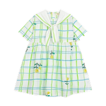 Maladin childrens clothing girls dresses 2023 summer new style big childrens baby doll shirt puff sleeve skirt