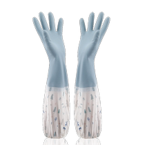 Housework gloves dishwashing rubber kitchen womens durable and thickened household cleaning work laundry waterproof dishwashing artifact