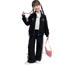 Yuyingfang Girls Autumn Suit 2024 Childrens Casual Autumn Clothing Girls Spring and Autumn Sports Two-piece Set