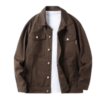 Meow full score denim jacket mens spring and autumn handsome versatile loose trendy brand popular high-end youthful American high street jacket