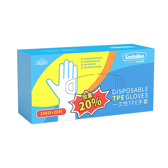 Sodolike disposable TPE cleaning gloves 120 pieces