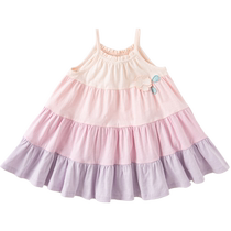 David Bella Girls Dress 2024 New Baby Girl Princess Dress Summer Dress Childrens Cotton Suspender Dress