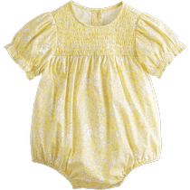 (Category A) Mark Jenny baby girl summer floral puff-sleeved jumpsuit baby harem summer dress