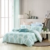 Thủy dệt in bông denim giường sọc đơn giản 1.8m tấm bông chăn giường 1,5m - Bộ đồ giường bốn mảnh
