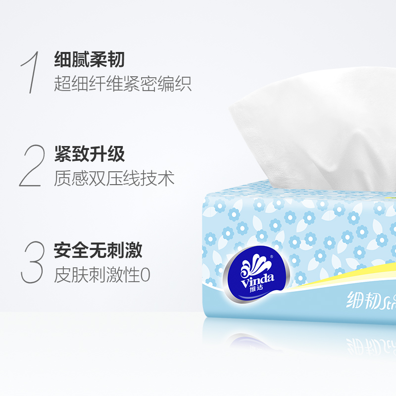 猫超次日达 维达 细韧抽纸 xs码 3层130抽24包 图1