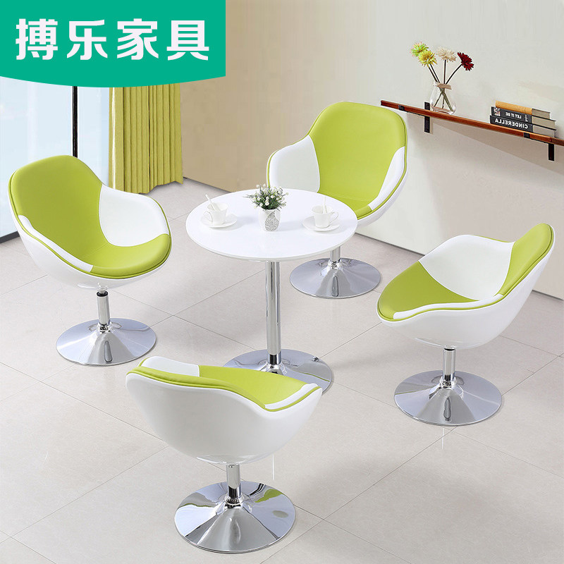 Shop rest area business leisure negotiation reception table and chair combination one table and four chairs simple personality creative small round table