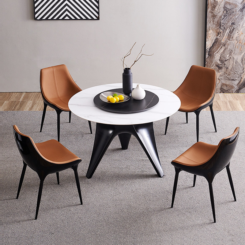 High-end Italian Minimal Rock Rock Table Small Household with Dial Disk Restaurant Creative Table Modern Simple