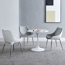 Nordic sales office negotiation table and chair combination Simple reception creative leisure light luxury white marble round table