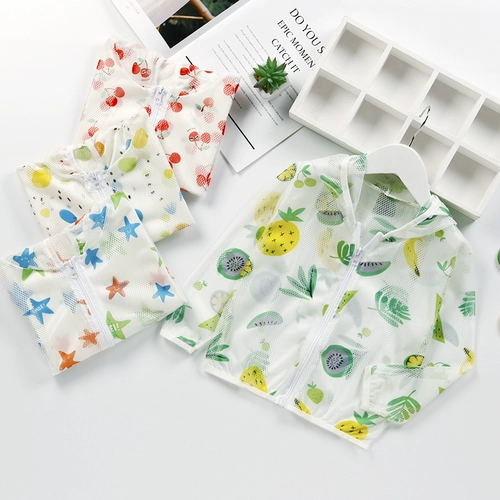 Летняя одежда для защиты от солнца, легкий и тонкий дышащий детский костюм мальчика цветочника, детская куртка, защита от ультрафиолета