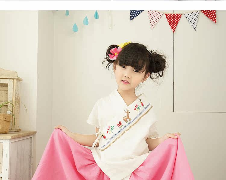 Jupe fillette en lin - Ref 2049766 Image 17