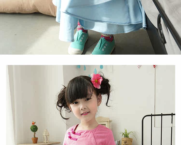 Jupe fillette en lin - Ref 2049766 Image 12