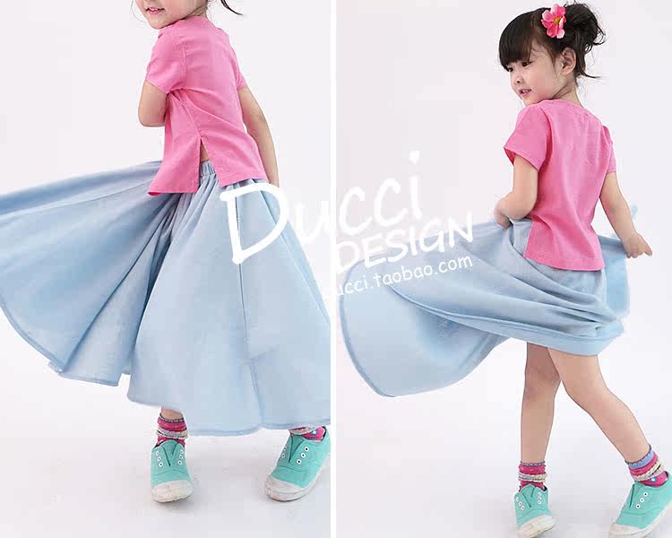 Jupe fillette en lin - Ref 2049766 Image 16