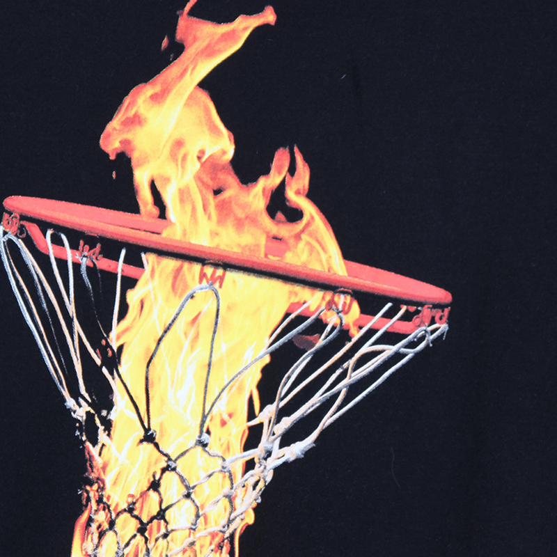 NIKE DRY TEE NET Men Flame Basket Basketball Casual Áo thun ngắn tay AH3978-010 - Áo phông thể thao áo tank top gym nữ