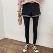YUKI Xiaoshu nhà xào mỏng hoang dã hoang dã ấm áp hai quần legging nữ mới Hàn Quốc k1032